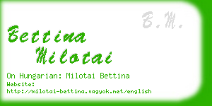 bettina milotai business card